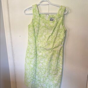 Lilly Pulitzer Green Sleeveless Sheath Dress Scoop Neck Mini